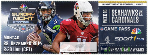 Arizona Cardinals vs. Seattle Seahawks – Take Two. Es könnte kaum ein würdigeres Spiel für Sunday Night Football auf NBC geben.