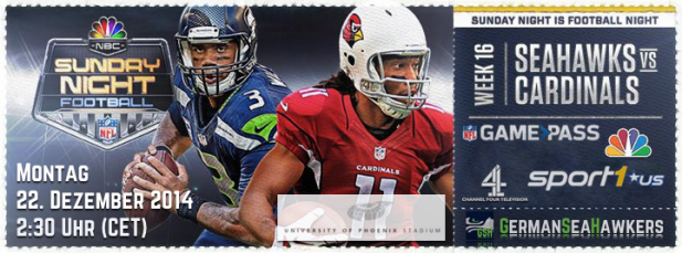 Arizona Cardinals vs. Seattle Seahawks – Take Two. Es könnte kaum ein würdigeres Spiel für Sunday Night Football auf NBC geben.