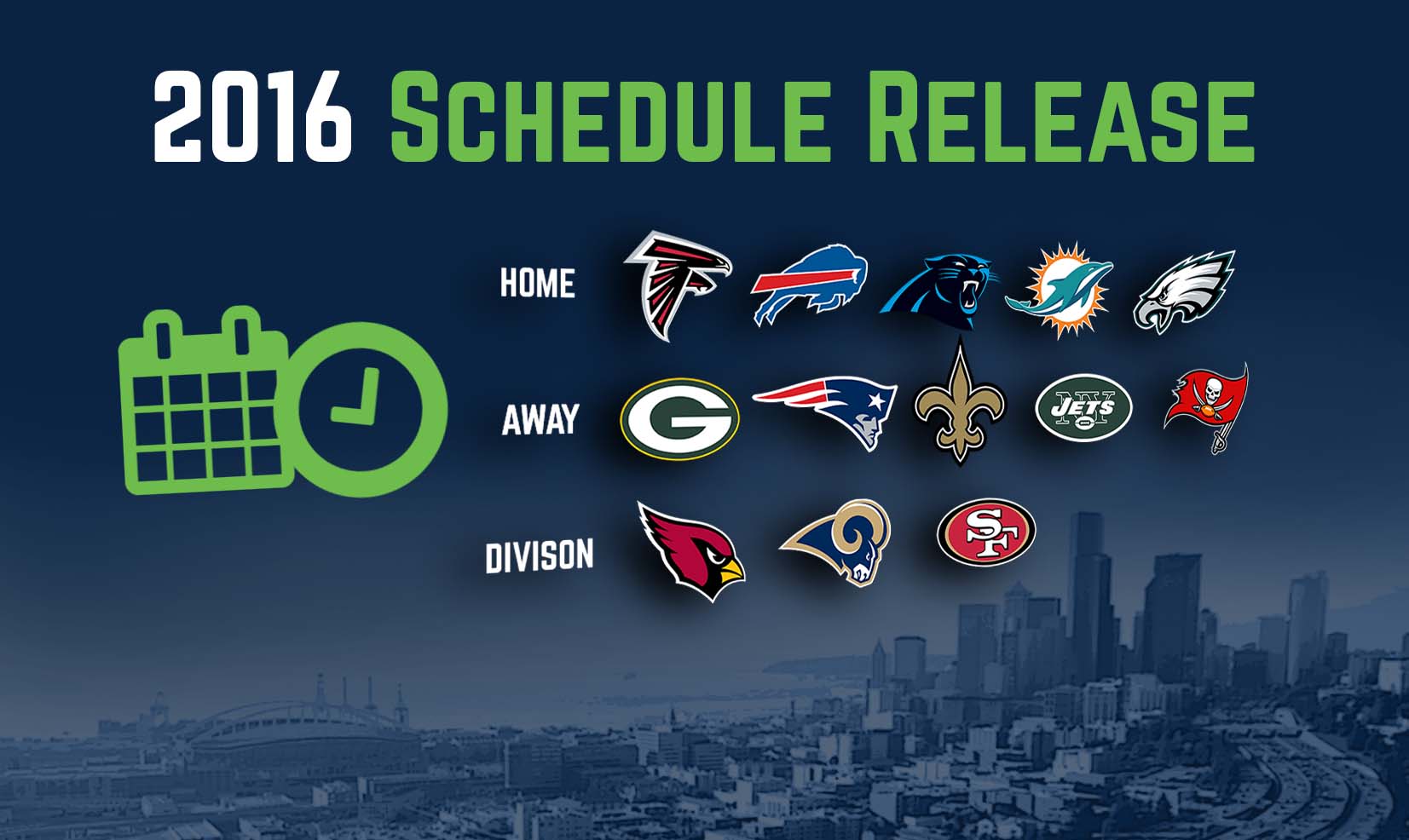 Die Gegner der Seahawks für die Saison 2016 stehen fest