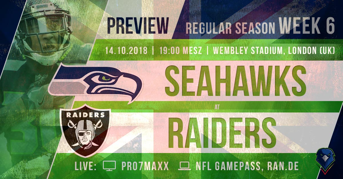 Preview: Regular Season 2018 (Week 6) – Seahawks @ Raiders