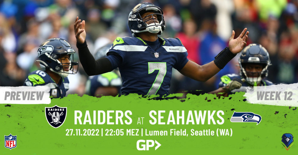 Regular Season 2022 Las Vegas Raiders Seattle Seahawks Week 12