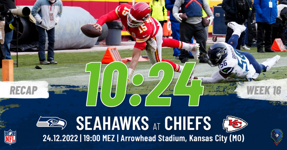 Regular Season 2022 Kansas City Chiefs Seattle Seahawks Week 16