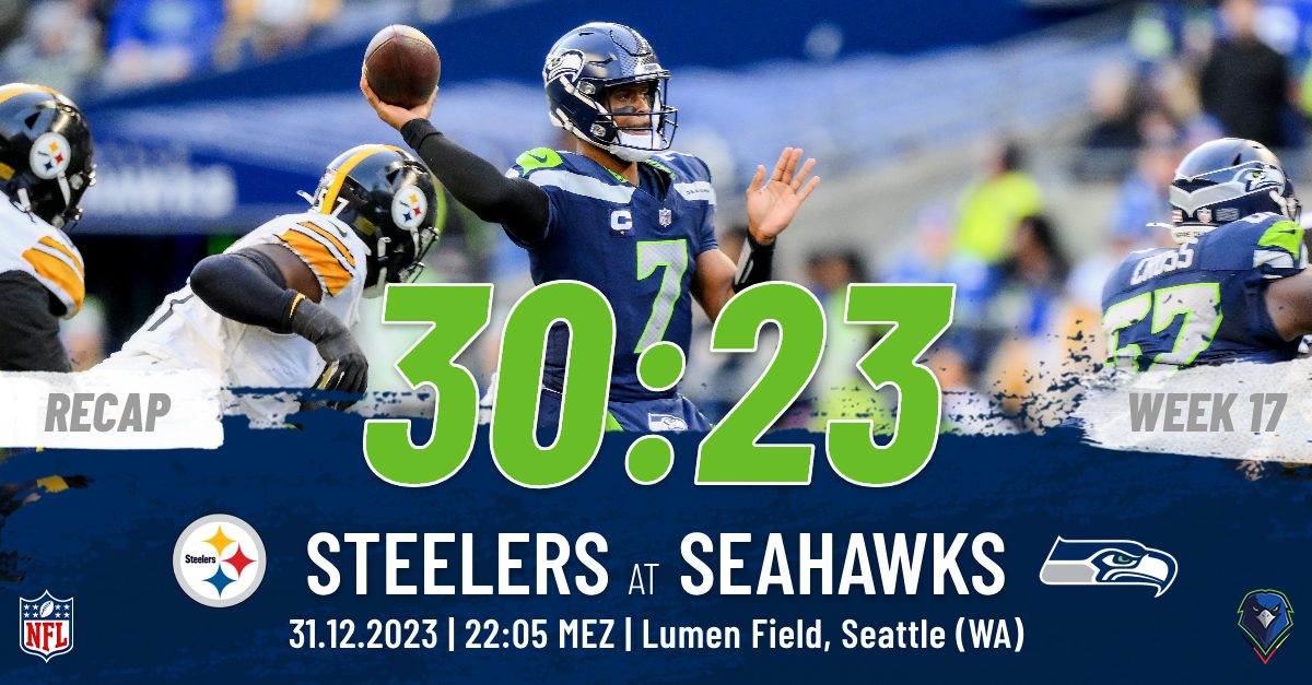 Recap: Regular Season 2023 (Week 17) – Pittsburgh Steelers @ Seattle Seahawks