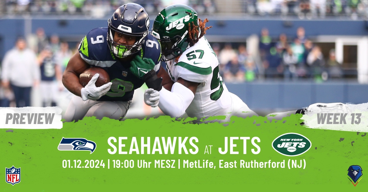 Preview: Regular Season 2024 (Week 13) – Seahawks @ Jets