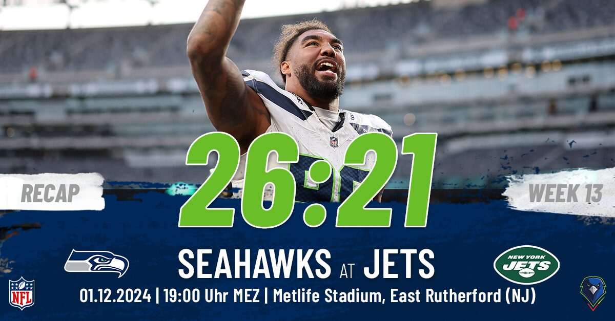 Recap: Regular Season 2024 (Week 13) – Seahawks @ Jets