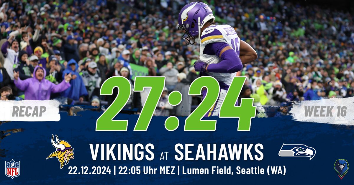 Recap: Regular Season 2024 (Week 16) – Vikings @ Seahawks