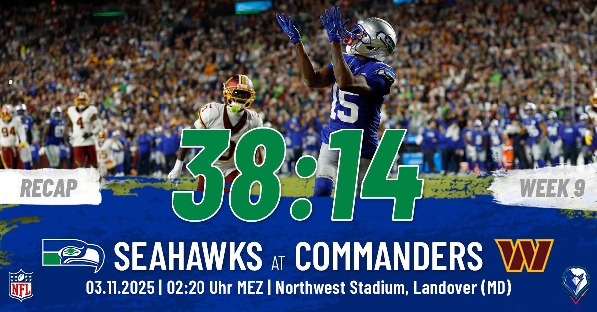 Regular Season 2025 Seattle Seahawks Washington Commanders Week 9 Recap