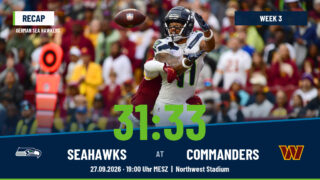 Recap: Regular Season 2026 (Week 3) – Seahawks @ Commanders
