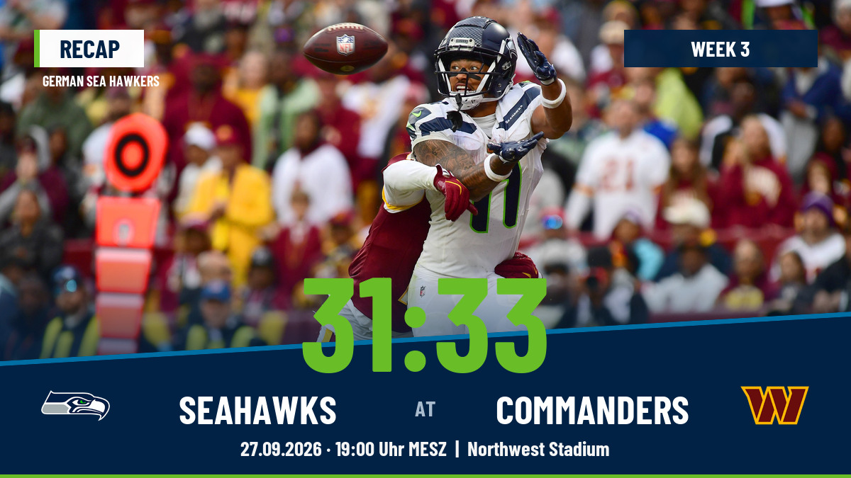 Recap: Regular Season 2026 (Week 3) – Seahawks @ Commanders