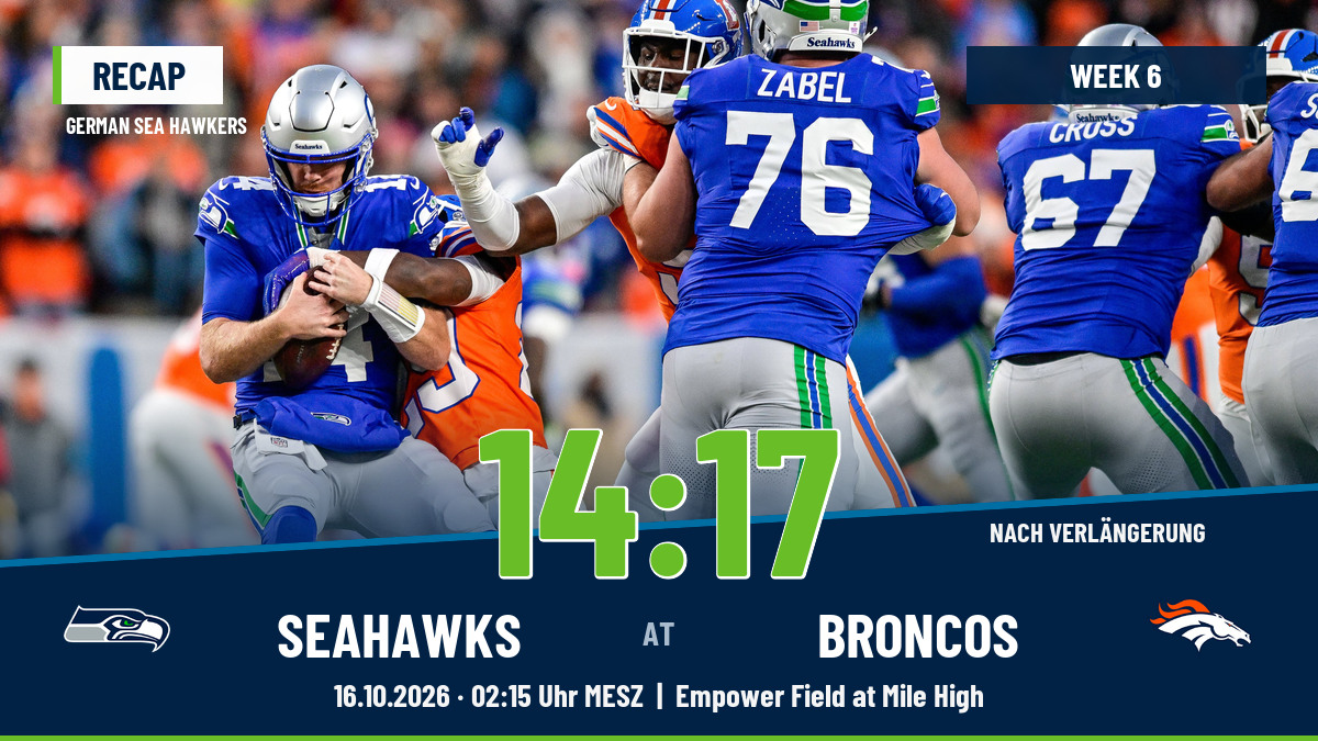 Recap: Regular Season 2026 (Week 6) – Seahawks @ Broncos